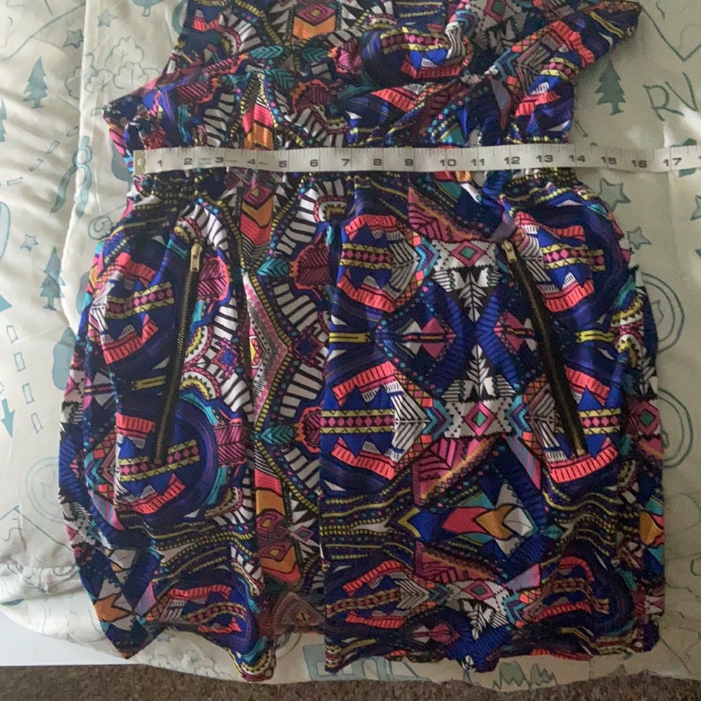 MULTI COLORED DRESS WITH POCKETS - Picture 7 of 8
